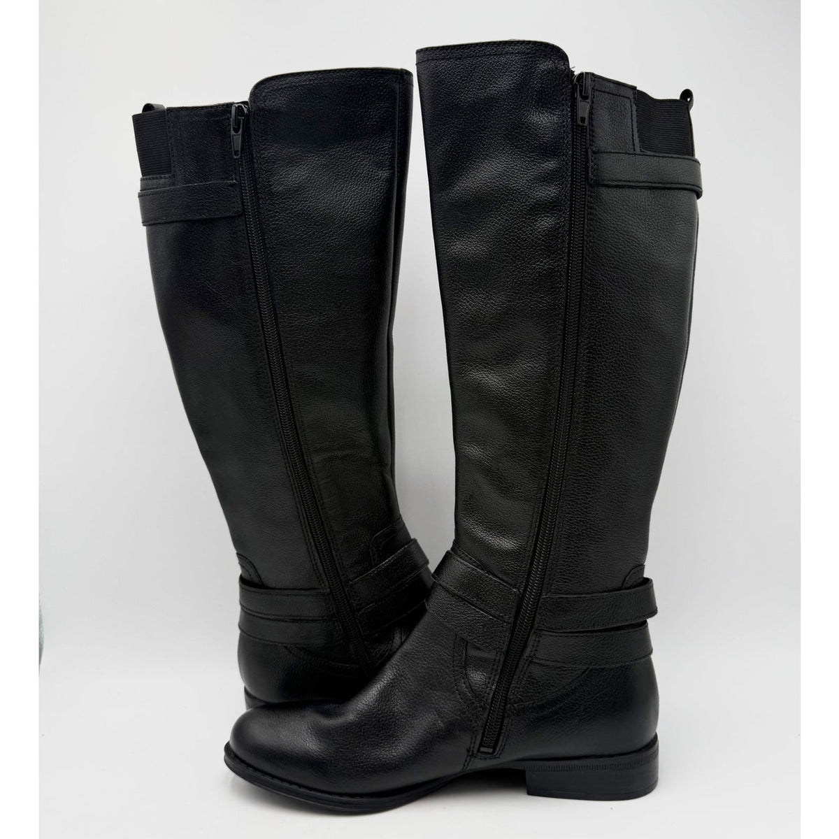 Naturalizer Womens June Knee High Riding Boots Size 7.5 Black Leather NWOB