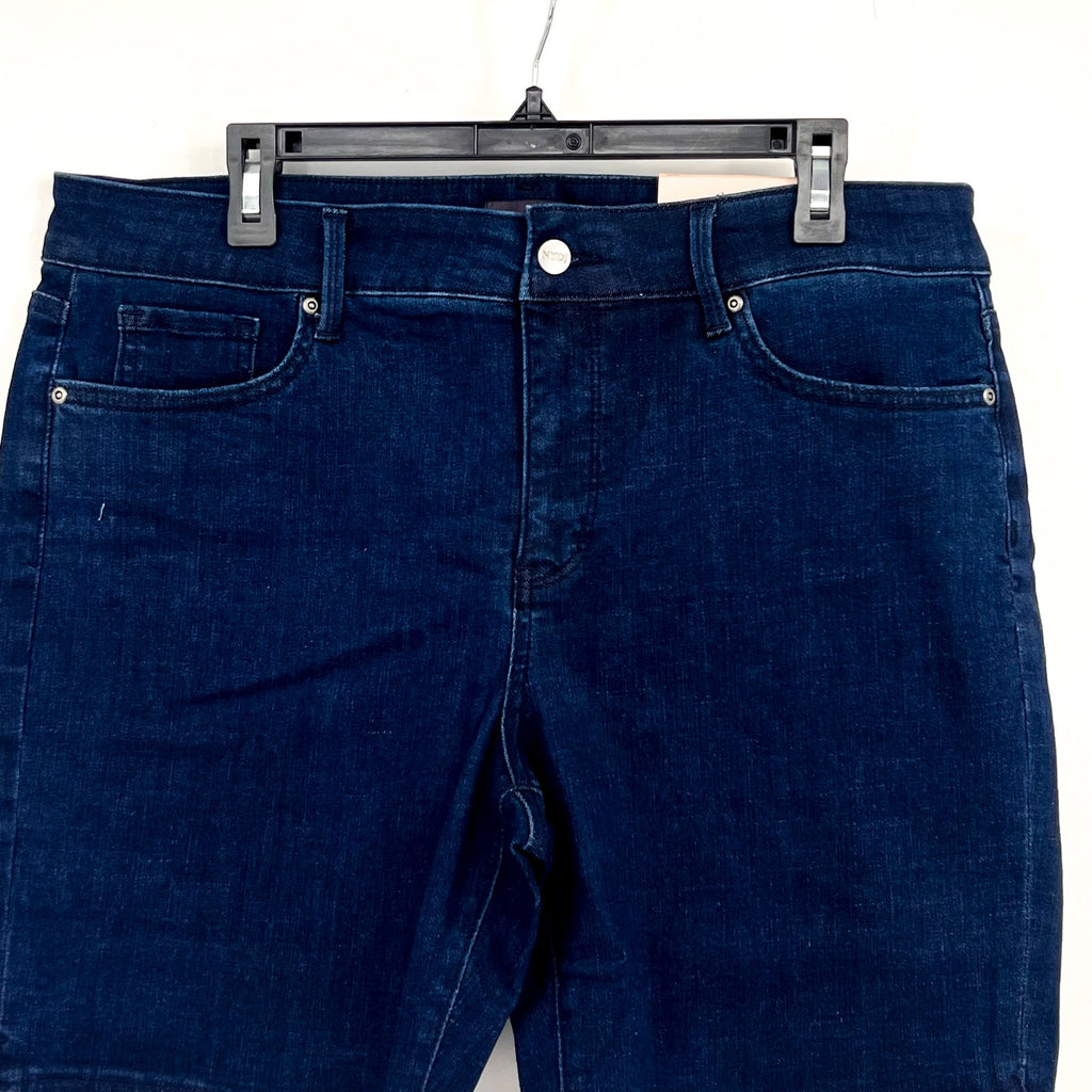 NYDJ Womens Ella Denim Shorts Size 18W PETITE Dark Blue Arise 8" Inseam NWT