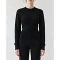 A/C ACTIVE CASHMERE Womens Fitted Cashmere Sweater XS Black Crewneck NWT
