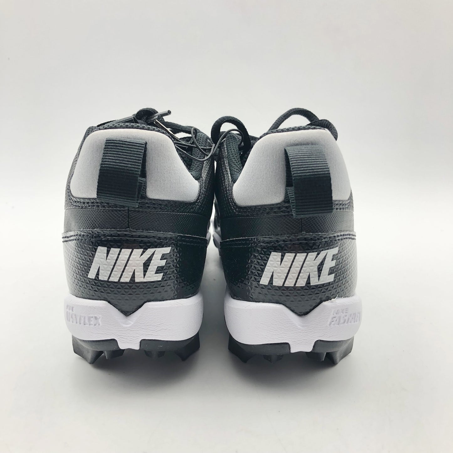 Nike Kids Alpha Menace 4 Shark Football Cleats 4.5 Wide Black Grey White NWOB