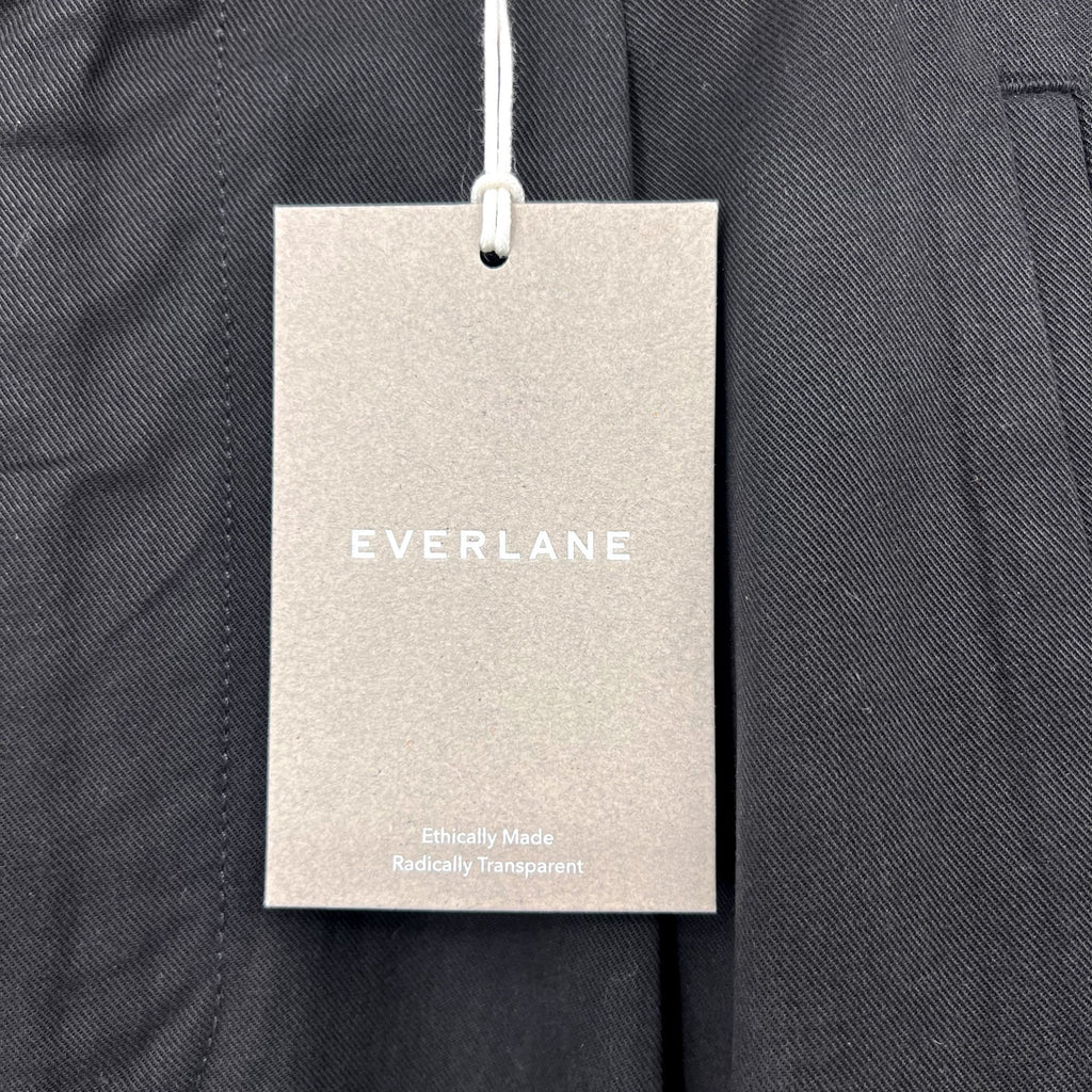Everlane Womens The Way-High Drape Pants Size 8 30" Inseam Pleated Black NWT