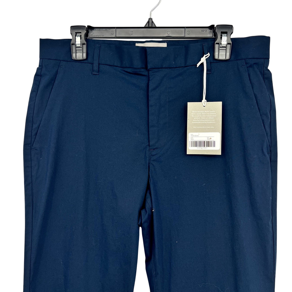 EVERLANE Mens Air Chino Pants 32x30 Navy Blue Stretch Cotton Poplin Slim Fit NWT