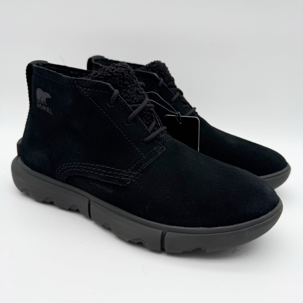 Sorel Women Explorer Next Drift Bootie US 6.5 EU 37.5 Black Suede Waterproof NIB