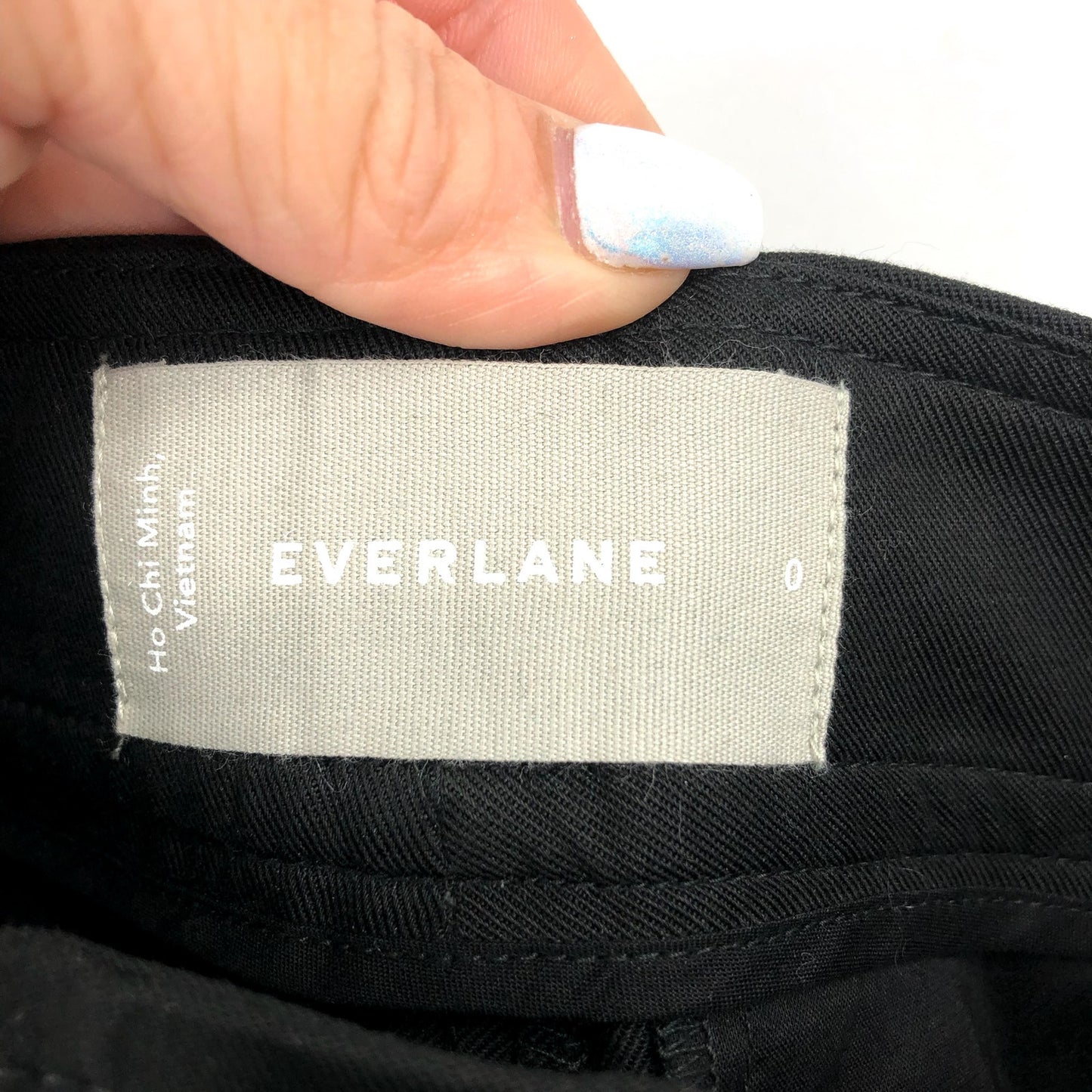 EVERLANE Women's The Tencel Way High Tapered Pant Size 0 Black NWT