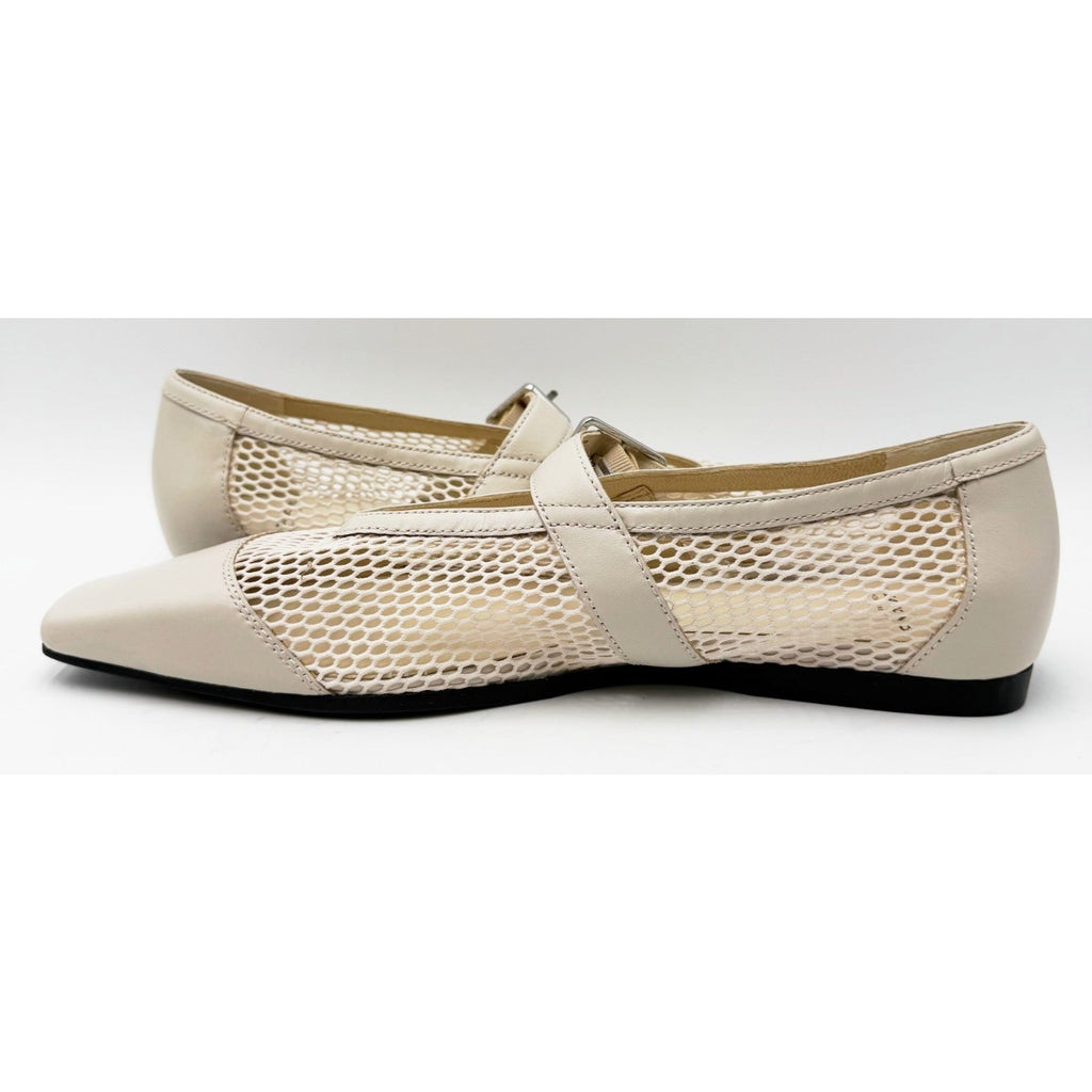 Vagabond Shoemakers Womens Wioletta Mesh Mary Jane Flats Size 10 Off White NWOB