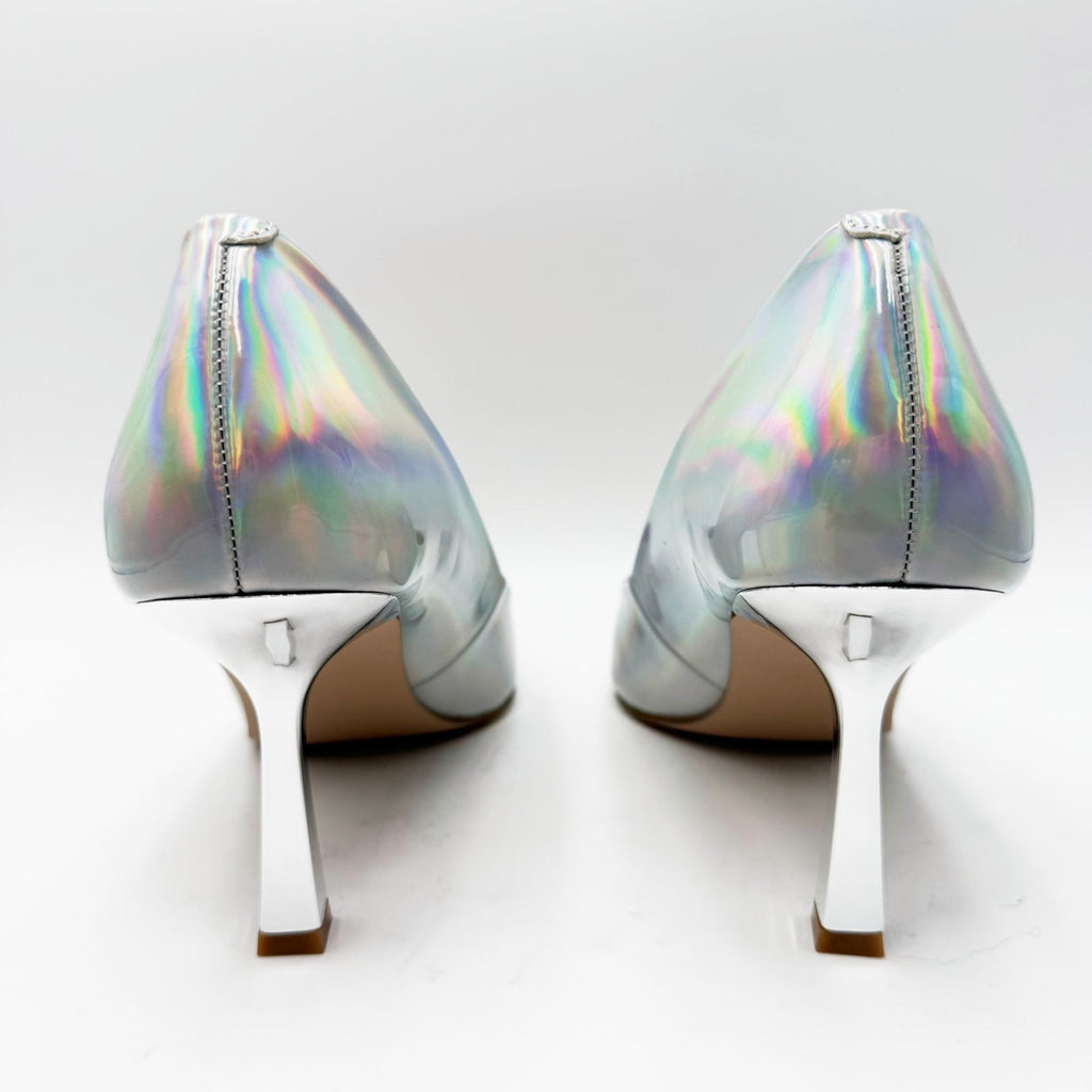 Steve Madden Womens Salza Pointed Toe Pumps Size 8.5 Silver Iridescent NWOB