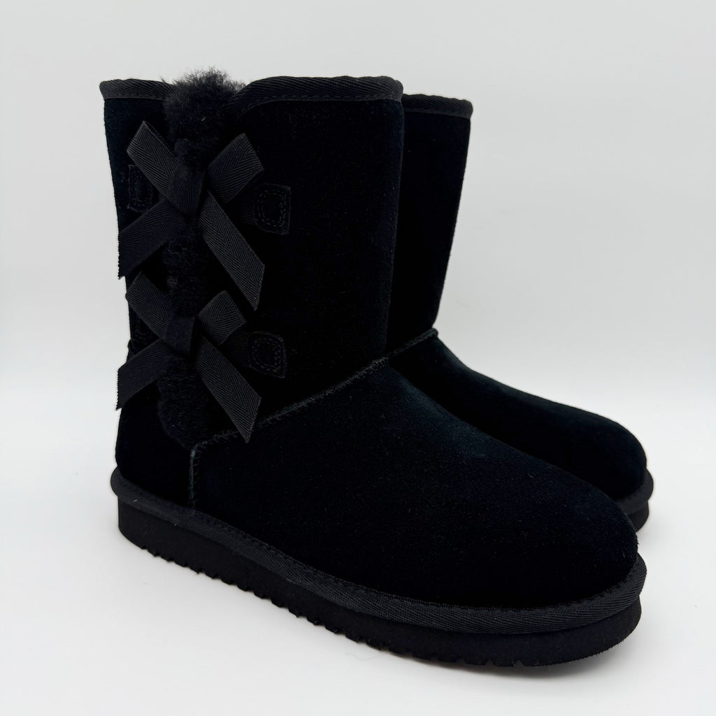Koolaburra by UGG Womens Victoria Short Winter Boots US 5 EU 36 Black Suede NIB