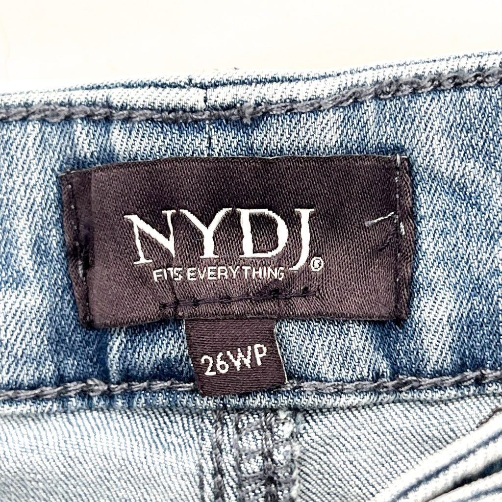 NYDJ Womens Margot Girlfriend Jeans Size 26W PETITE Kingston Blue NWOT