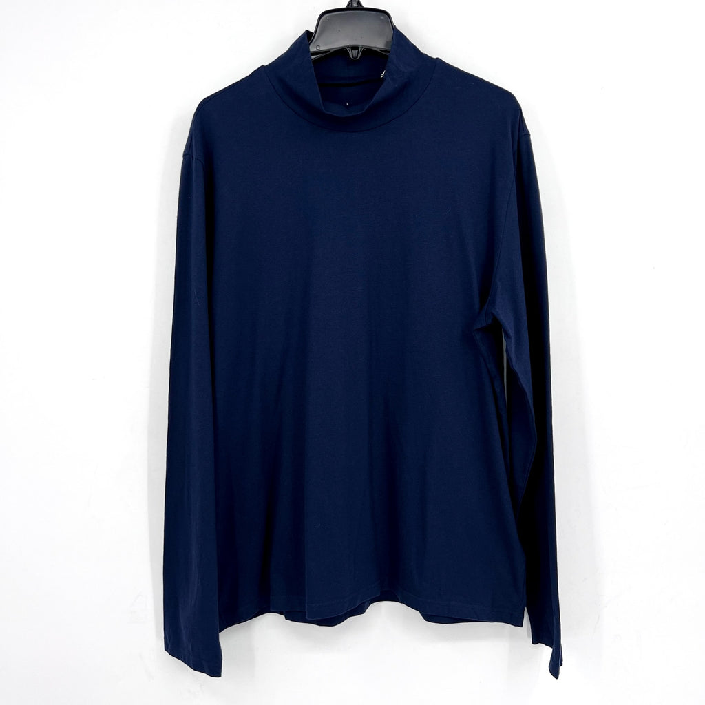 EVERLANE Uniform Men's The Organic Cotton Turtleneck Large Navy Blue NWT