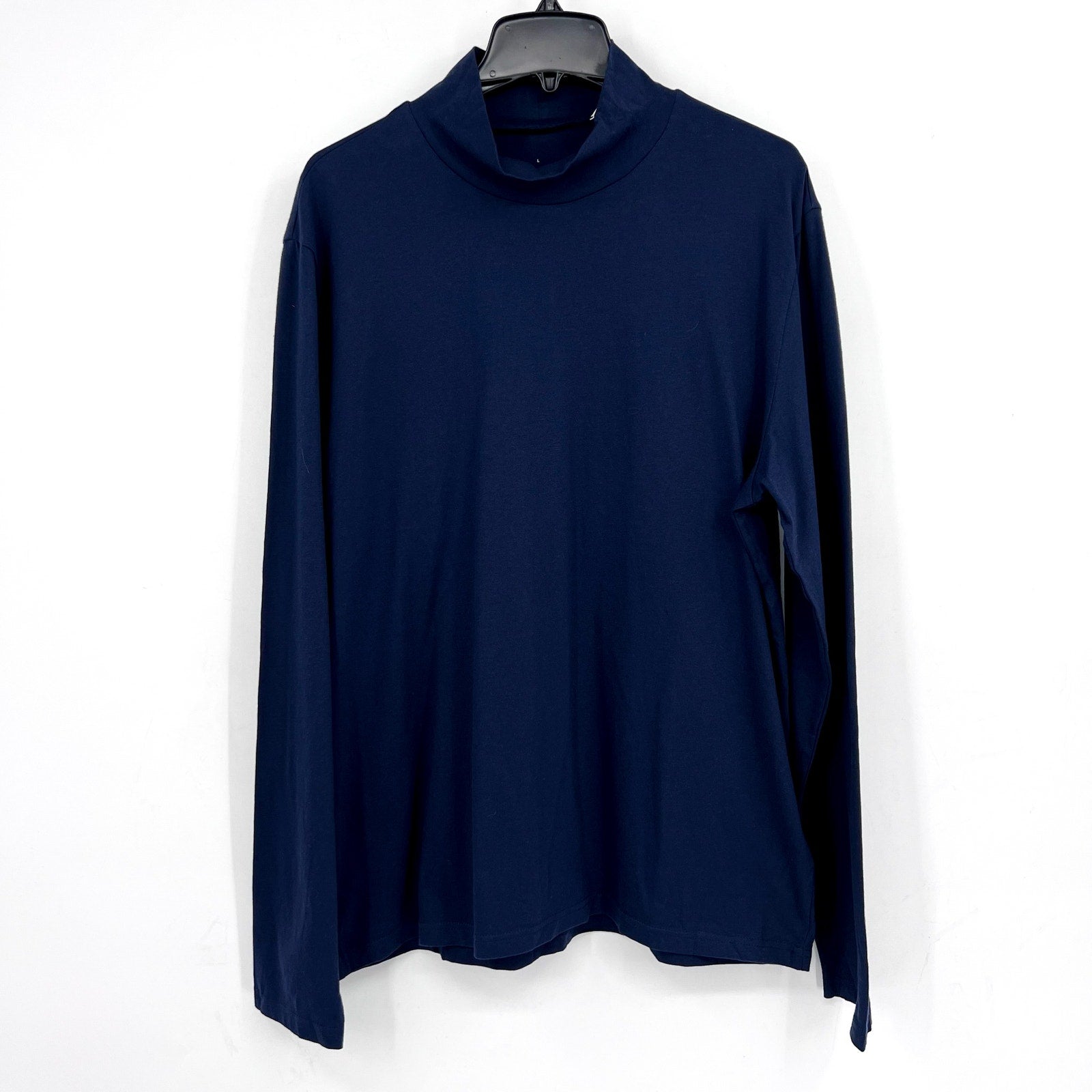 EVERLANE Uniform Men's The Organic Cotton Turtleneck Large Navy Blue NWT