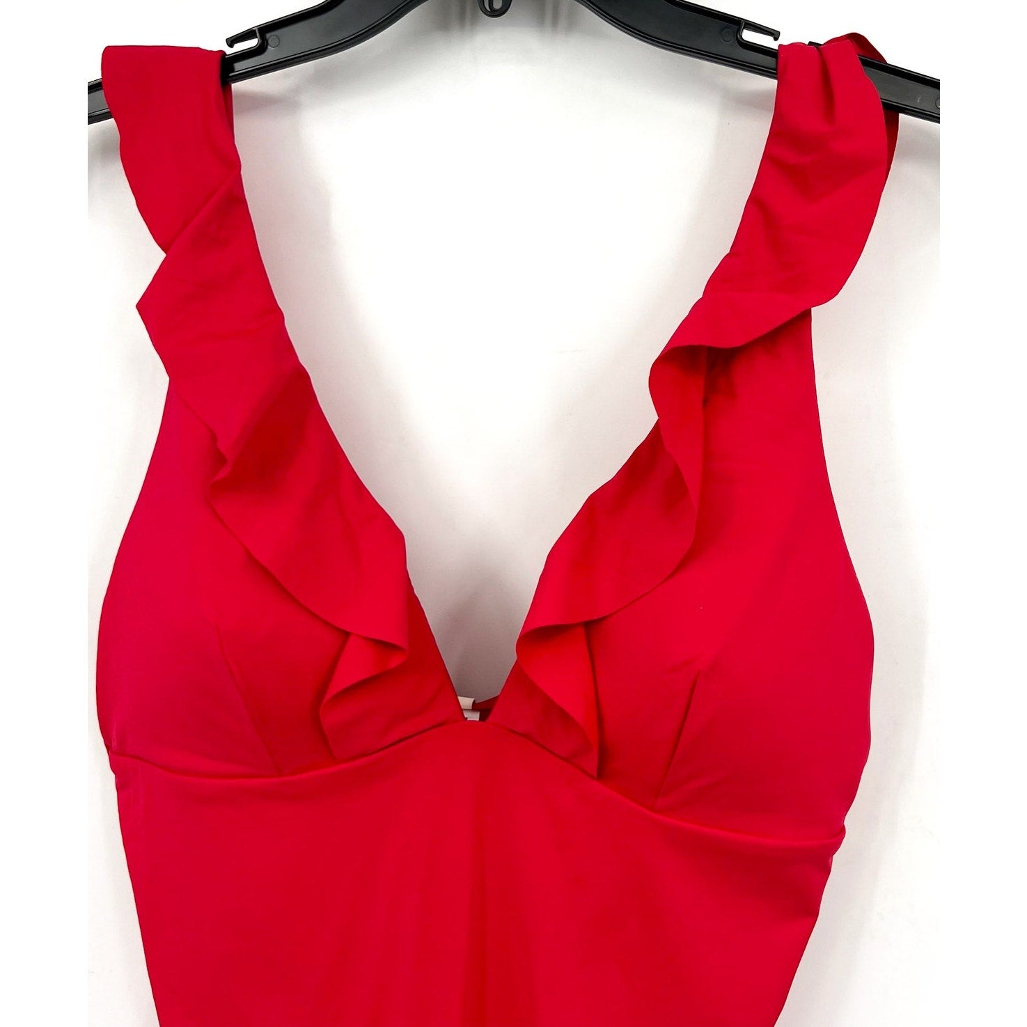 SEA LEVEL SWIM Frill One Piece Swimsuit Size 10 Red Ruffle Eco Essentials NWT