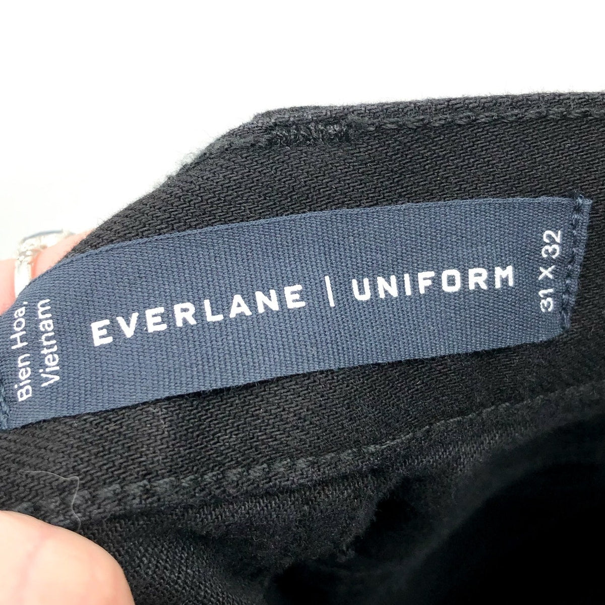 EVERLANE UNIFORM Men's The Slim Jeans 31x32 Black 4-Way Stretch Organic NWT
