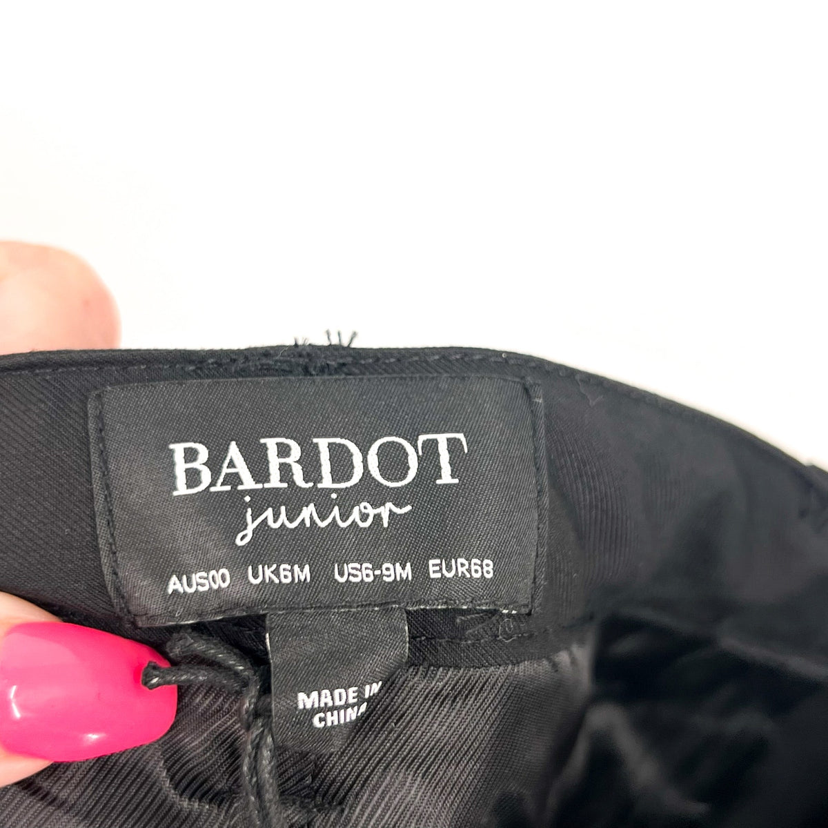 BARDOT Baby Boys Oscar Suit Pants 6-9 Months Jet Black Solid Straight Leg NWT