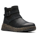 Clarks Womens Noralyn Ankle Boots US 8.5 Wide EU 39.5 Black Suede NIB