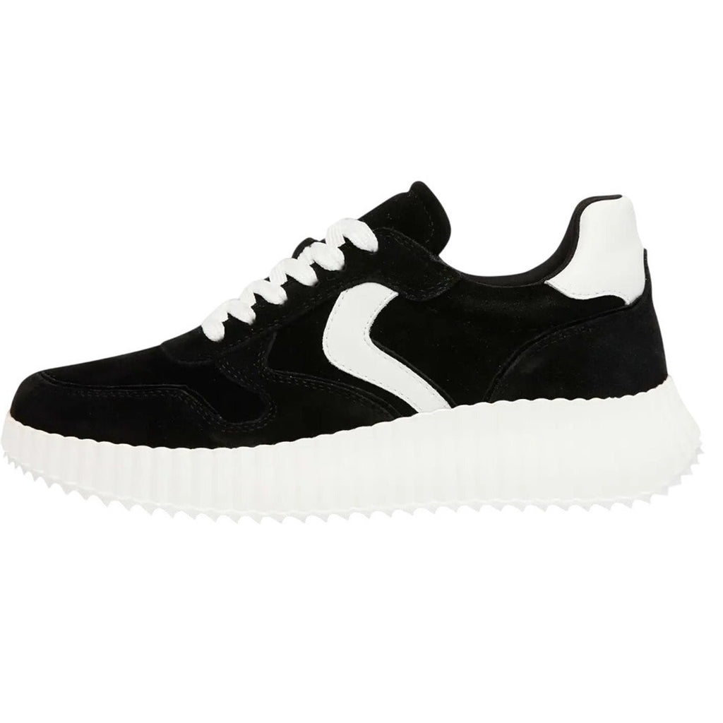 Steve Madden Womens Shereen Sneaker US 8 M Black Suede Lace-Up Closure NIB