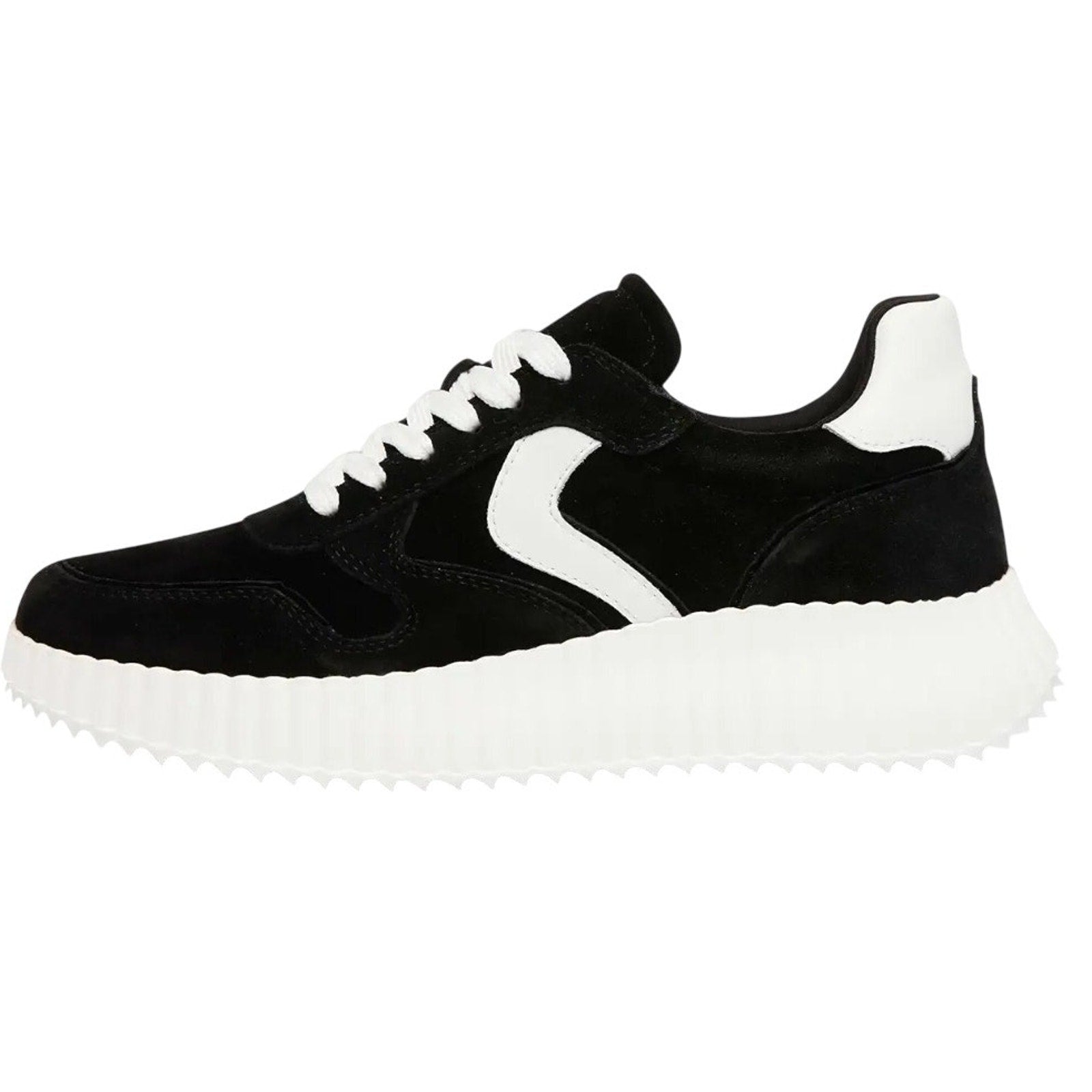 Steve Madden Womens Shereen Sneaker US 8 M Black Suede Lace-Up Closure NIB