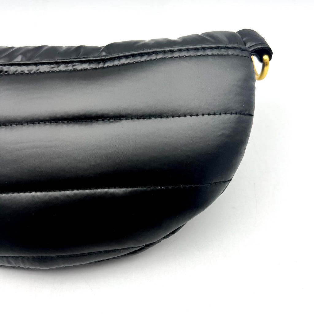 THINK ROYLN Women's Shining Star Crossbody Belt Bag Shiny Black NWT