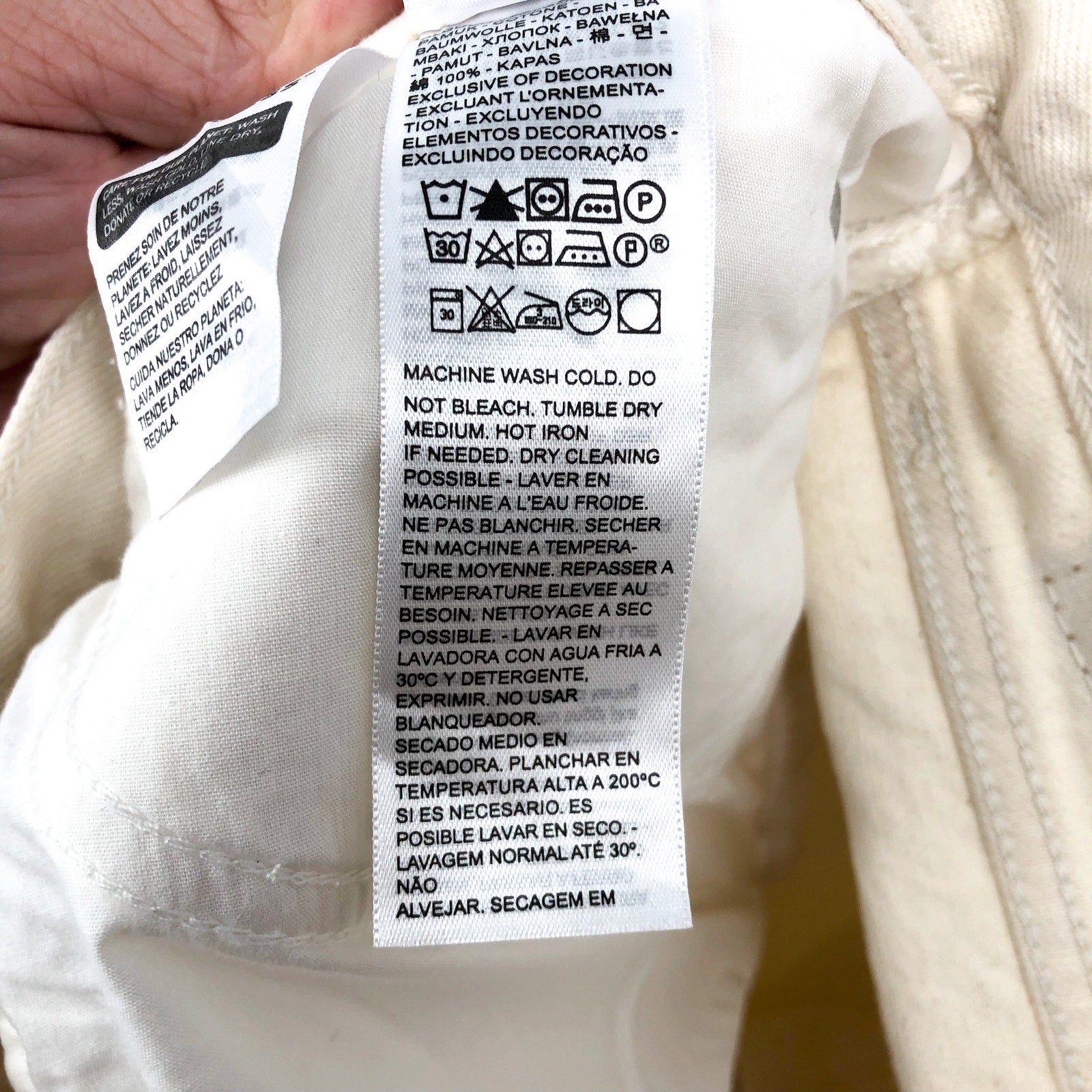 LEVI'S Womens 94 Baggy Jeans 29x31 US 8 Cream Straight Mid Rise NWT A35100025