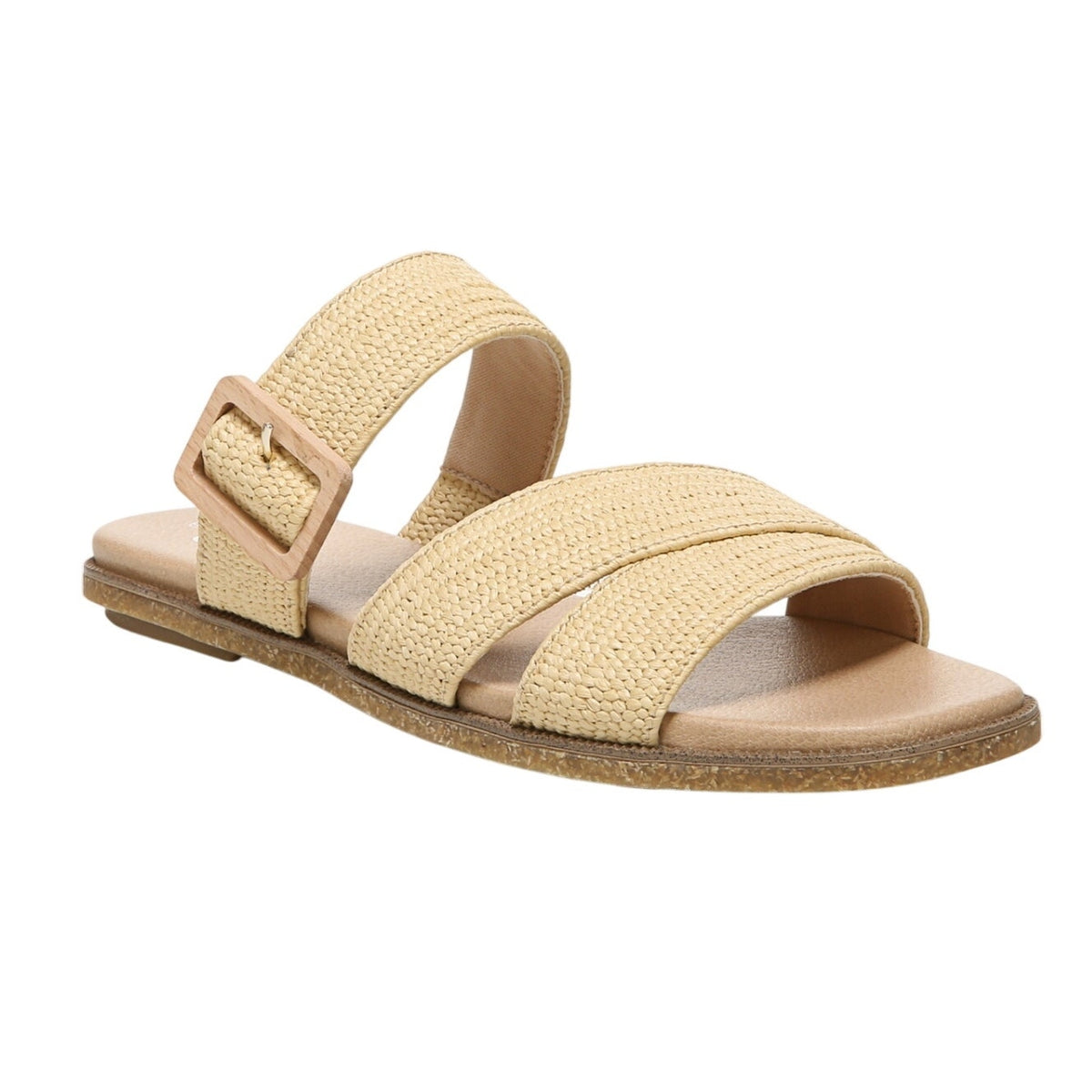 DR. SCHOLL'S Womens Paradise Now Slide Sandals Size 8.5 EU 38.5 Tan Natural NWOB