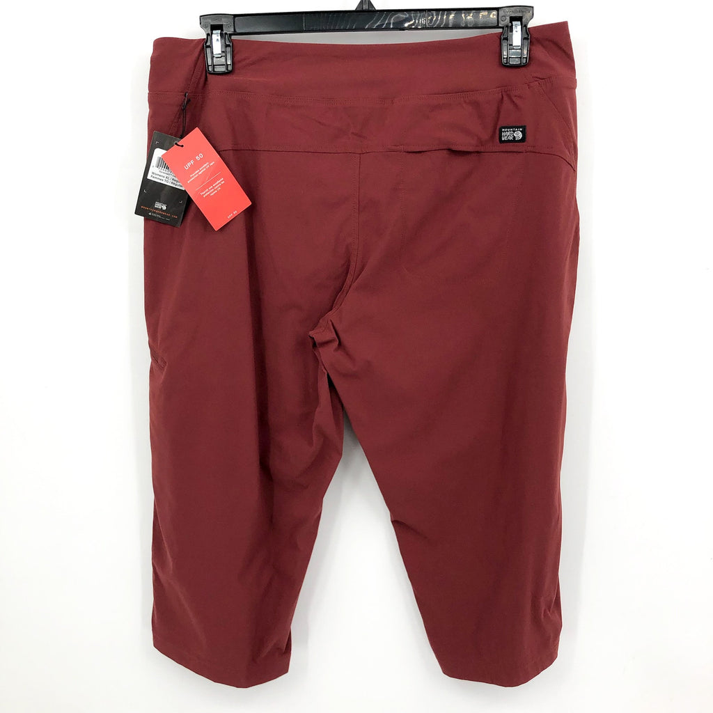 MOUNTAIN HARDWEAR Women's Dynama 2 Capri Pants XL Brick Red Pluot Hiking NWT
