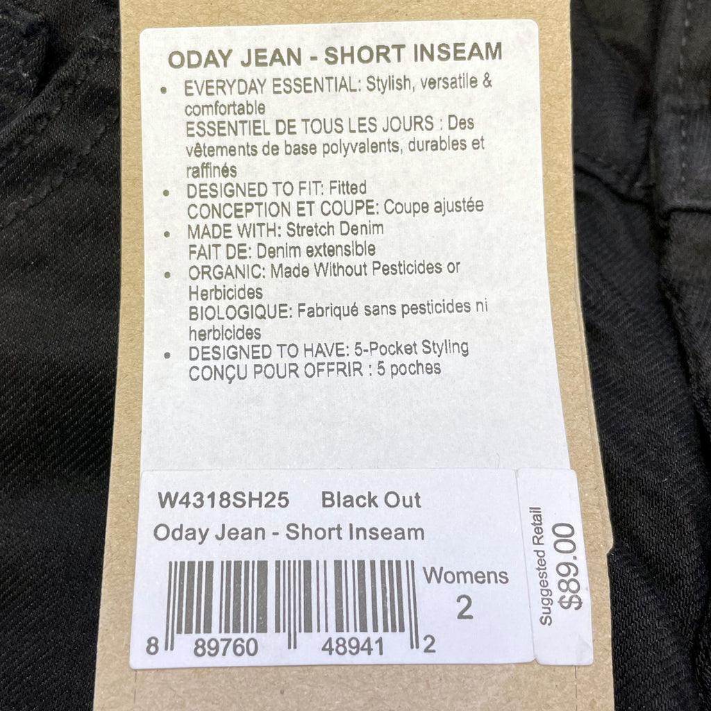 prAna Women's Oday Jeans US 2 26x28 Black Skinny Stretch NWT