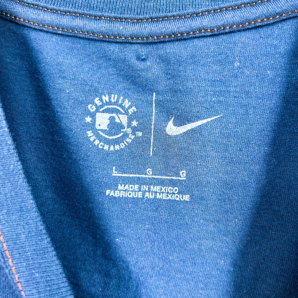NIKE Womens Houston Astros Muscle Play Tank Top Large Navy Blue Crewneck NWT