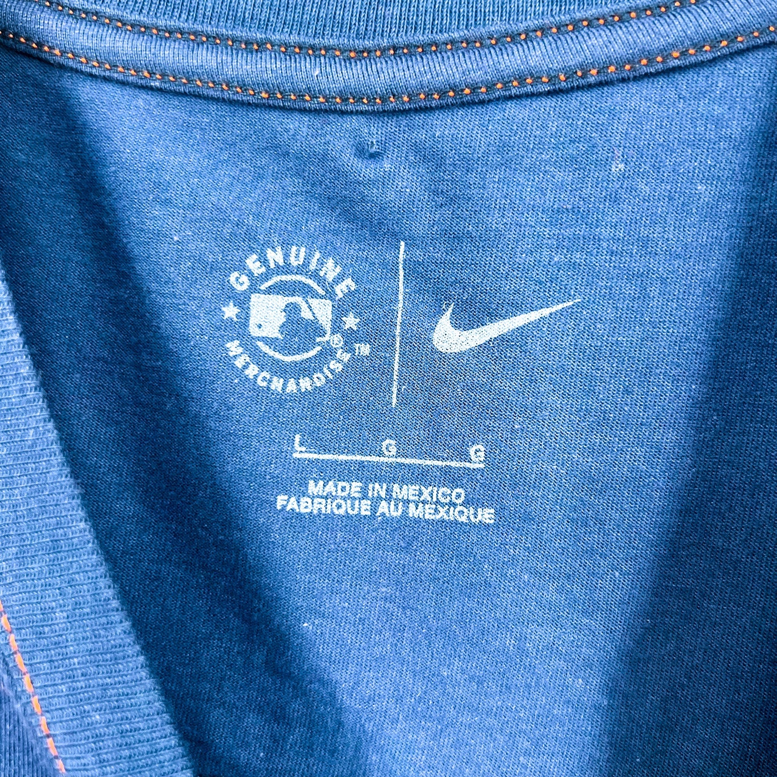 NIKE Womens Houston Astros Muscle Play Tank Top Large Navy Blue Crewneck NWT