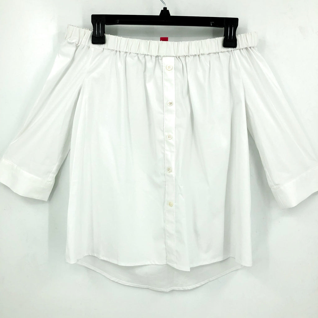 VINCE CAMUTO Women's Off Shoulder Pacific Breeze Top XS Ultra White NWT
