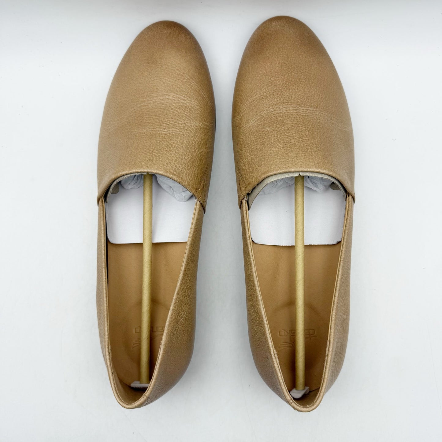 Dansko Womens Larisa Milled Nappa Flat EU 42 US 11.5-12 Taupe Leather NIB