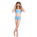 APPAMAN Girl's Stella Swimsuit Short Set Size 10 Blue Digital Denim UPF 50+ NWT