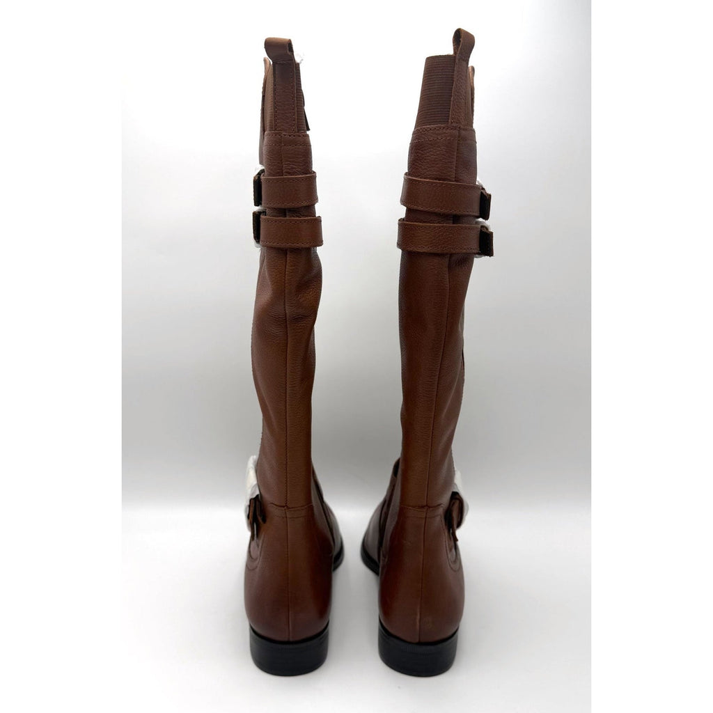 Naturalizer Womens Jessie Knee High Riding Boots Size 7 Wide Brown Cinnamon NIB
