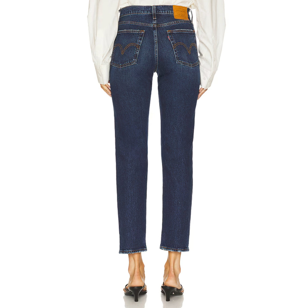 Levi's Womens Wedgie Straight Ankle Jeans 27x28 Indifferent Indigo 349640217 NWT