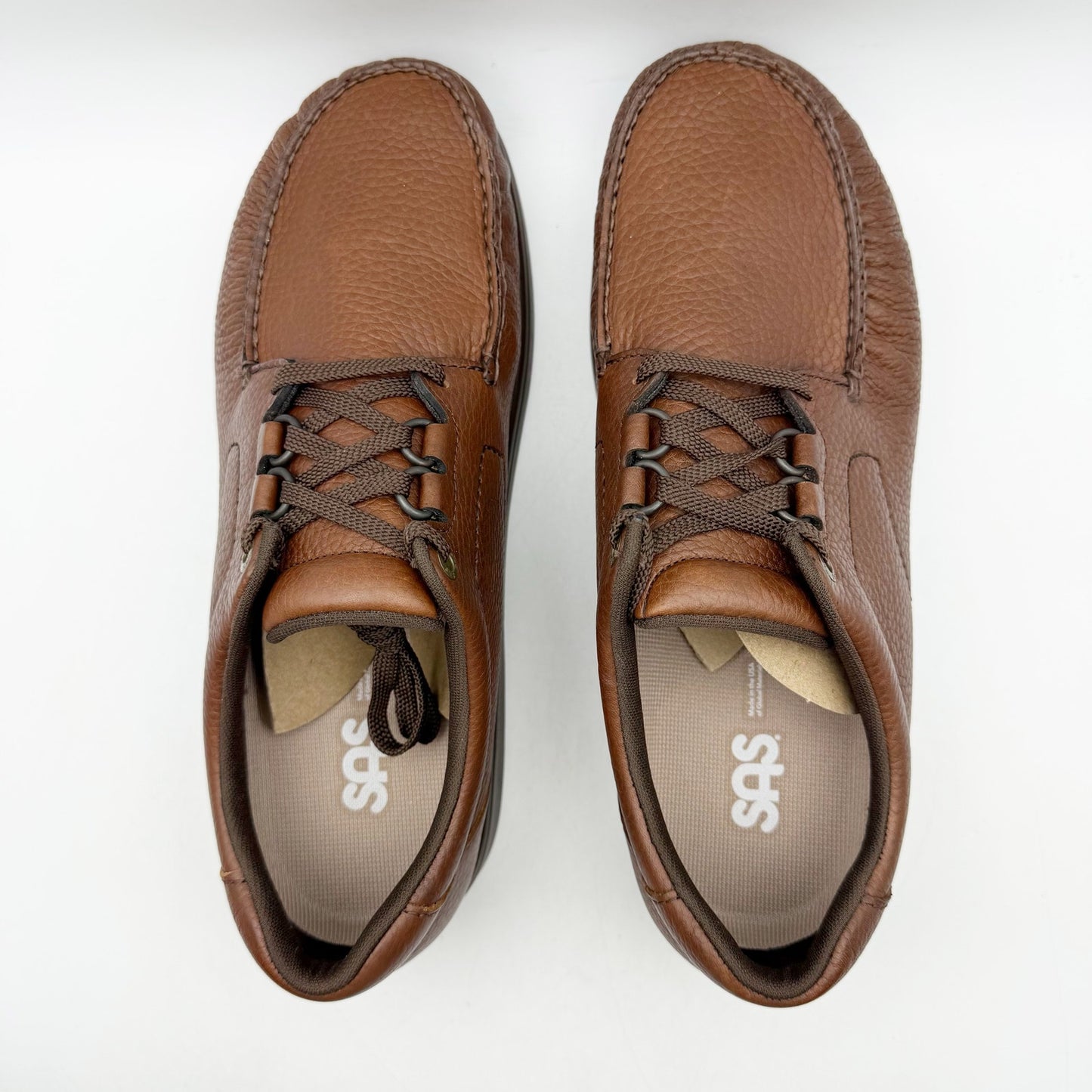 SAS Mens Bout Time Lace Up Shoes US 10.5 M EU 41 Brown Leather NIB