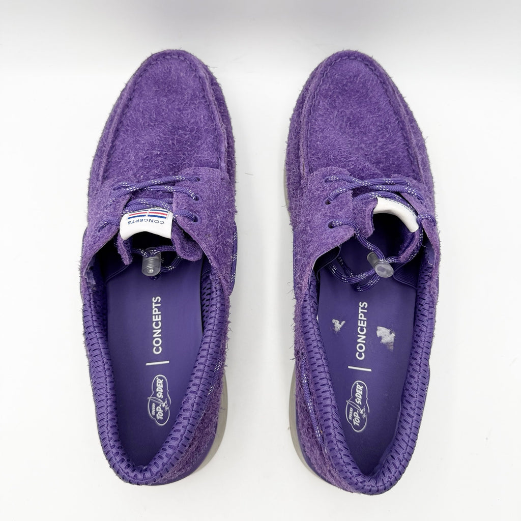 SPERRY x Concepts Mens 3-Eye Cup Top-Sider Loafers Size 13 Purple Suede NWOB