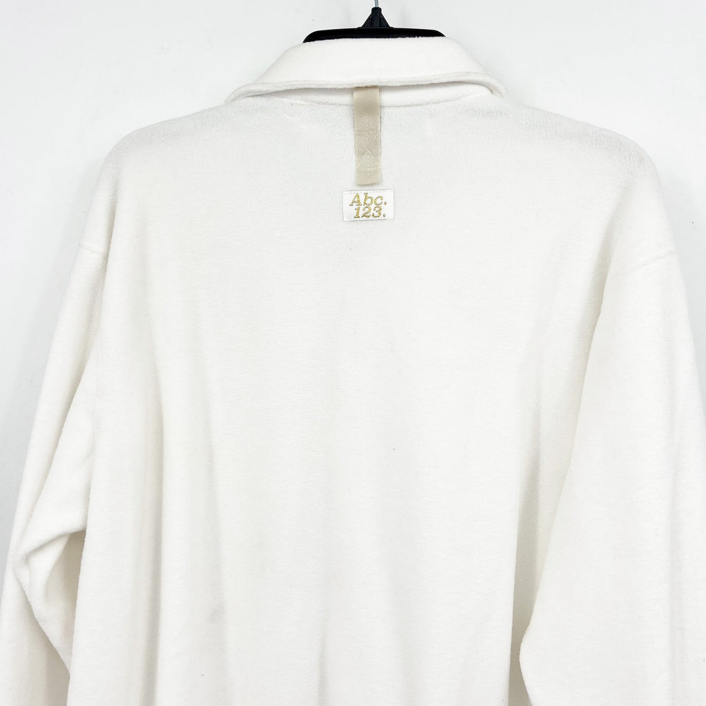 Advisory Board Crystals Mens Polar Shirt Jacket Medium White Fleece NWOT