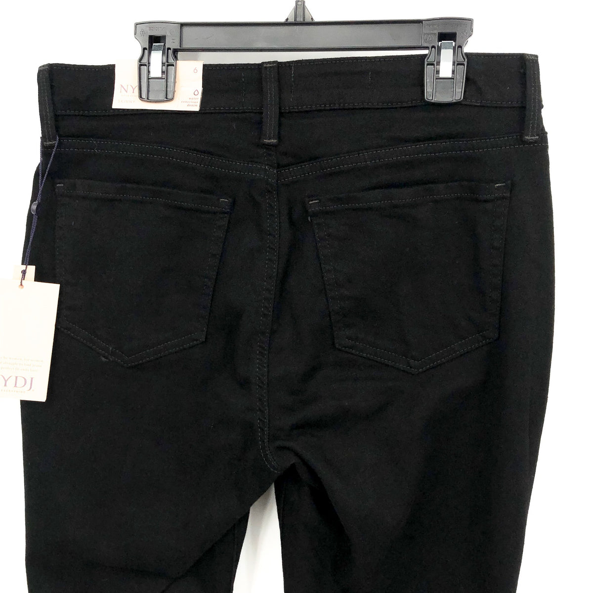 NYDJ Women's Ami Skinny Jeans Size 6 Black High Rise Lift Tuck Technology NWT