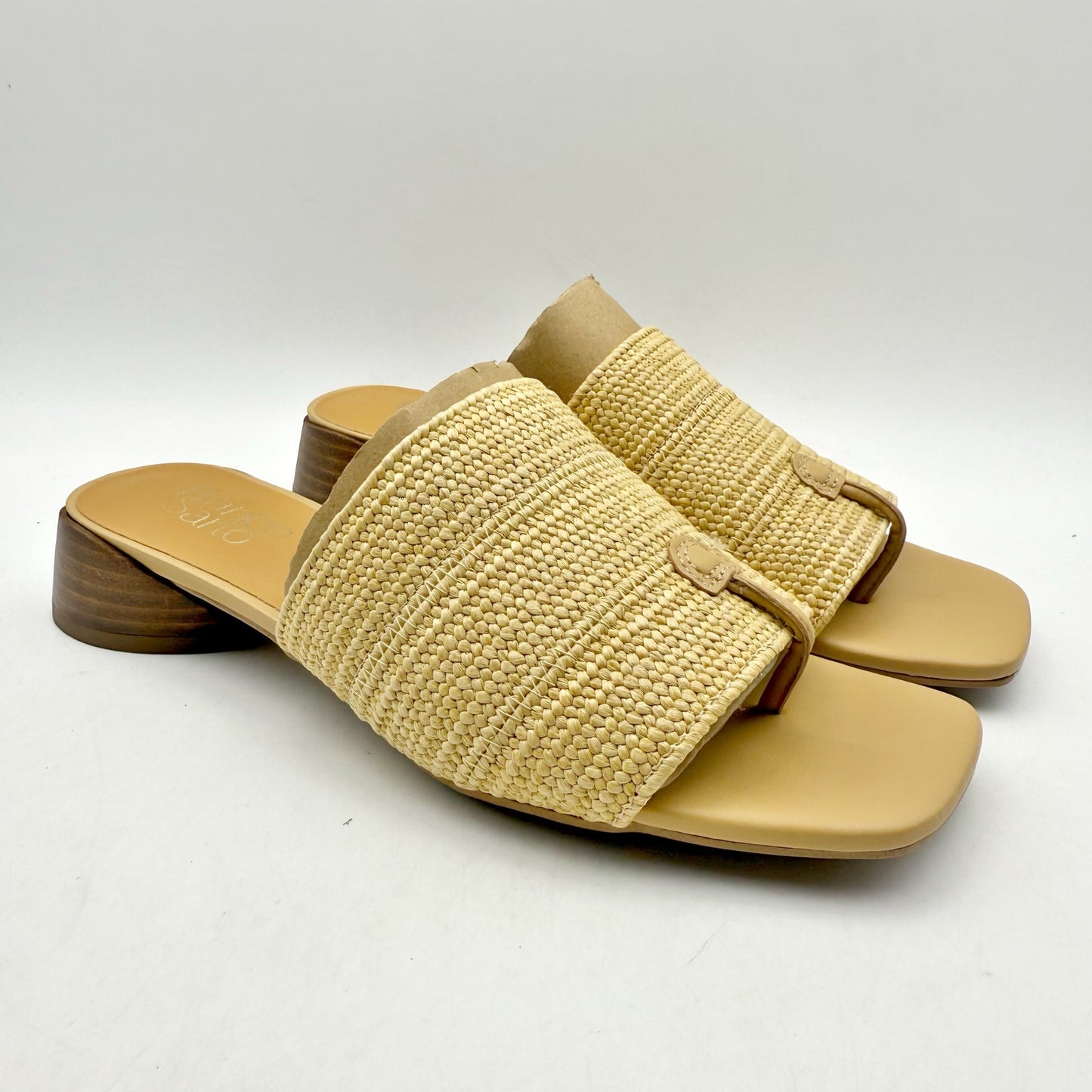 Franco Sarto Womens Loran Sandals US 6.5 M EU 36.5 Natural Beige Slip On NIB