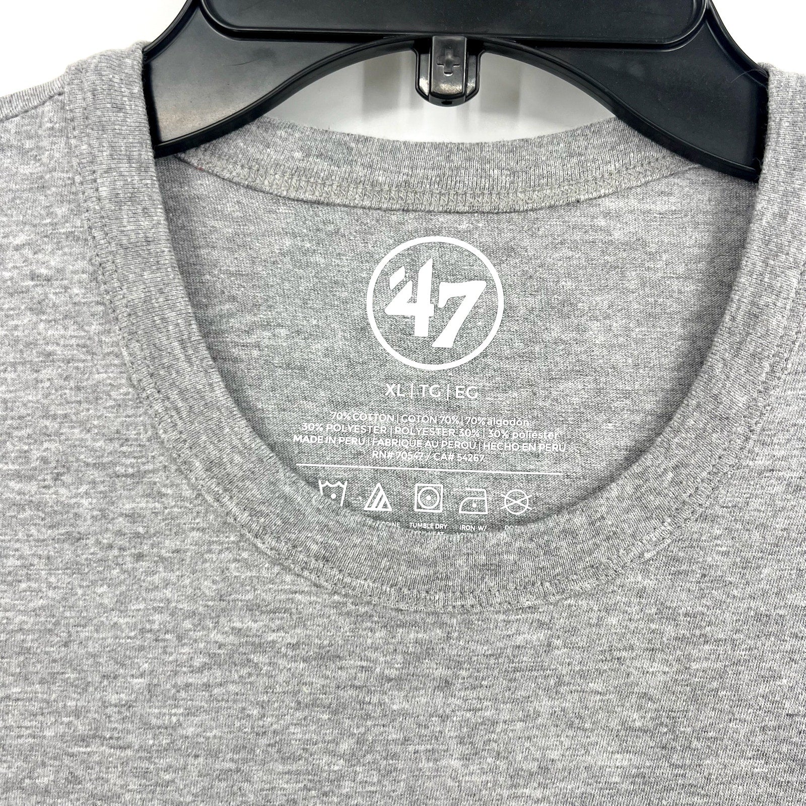 47 BRAND Mens Houston Astros Short Sleeve Graphic T-Shirt XL Slate Gray NWT
