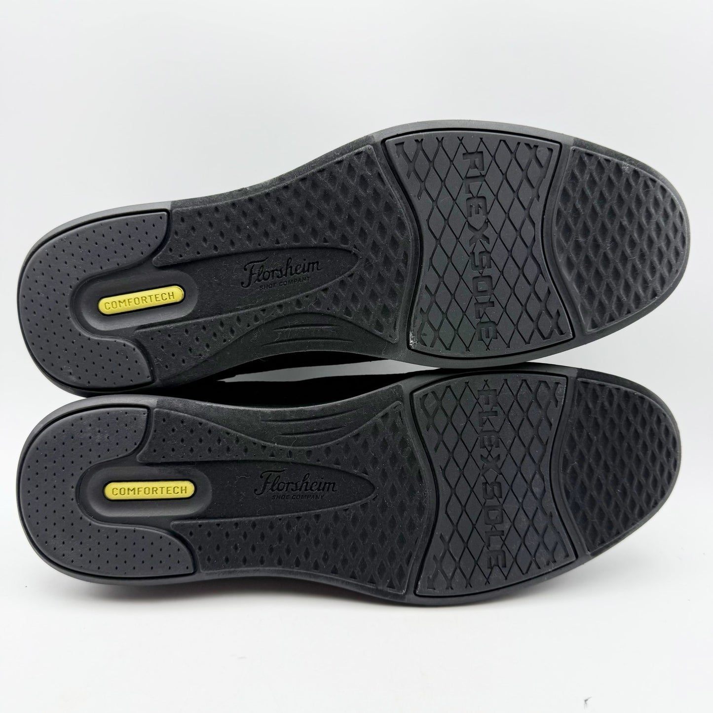 Florsheim Mens Launch Elastic Lace Sneakers US 13 Wide Black Knit Slip On NIB