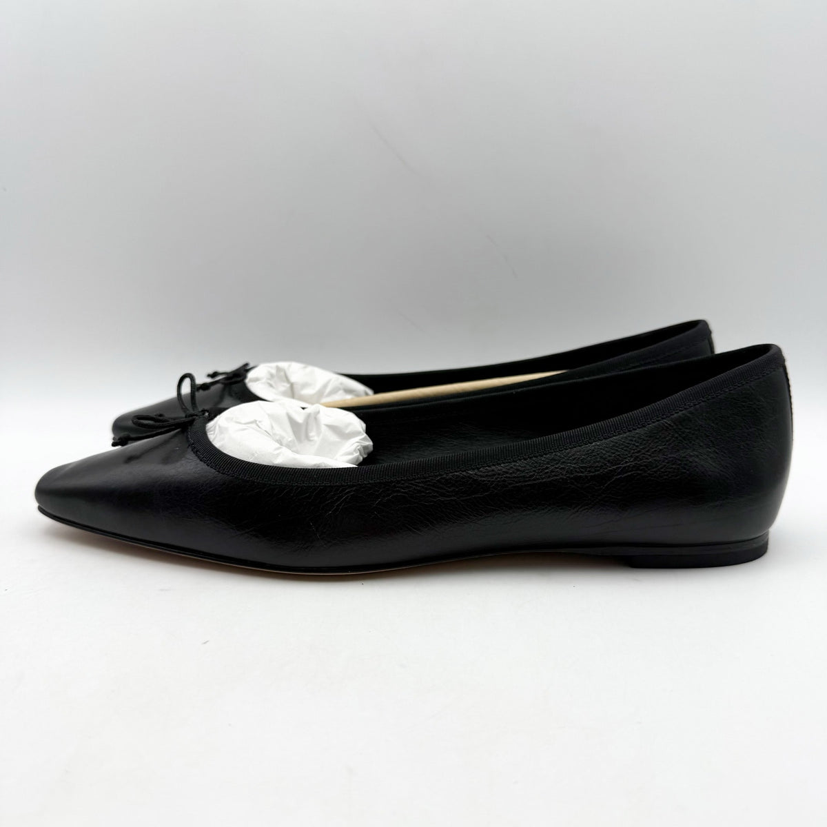 Veronica Beard Womens Catherine Ballet Flats SIZE 9.5 M Black Leather NIB