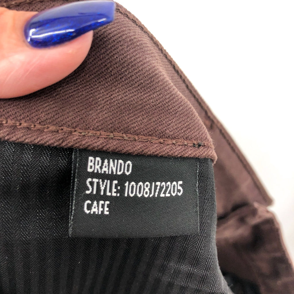 MONFRERE Men's Brando Slim Fit Jeans 40x31 Brown Cafe Straight Parisian Luxe NWT