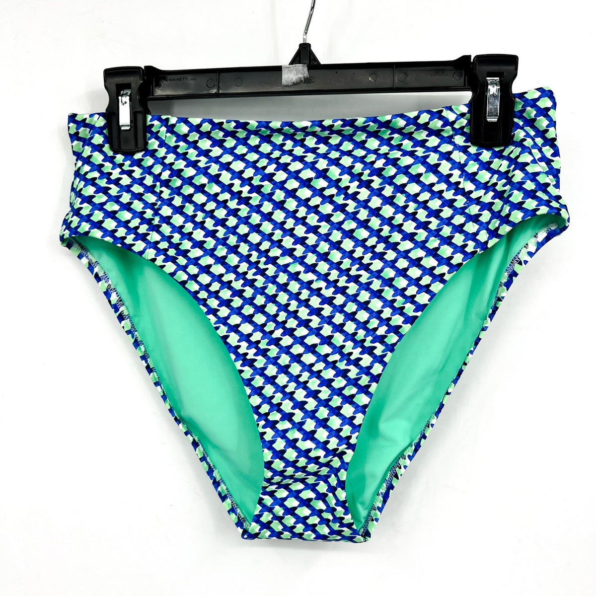 TOMMY BAHAMA Mosaic Bikini Bottoms Medium Beach Glass Blue Palm Modern NWT