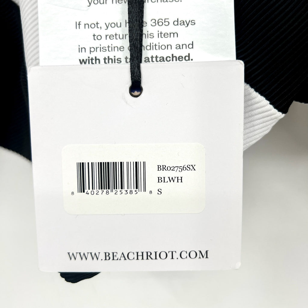 BEACH RIOT Women's Joyce One Shoulder One Piece Swimsuit Small Black White NWT