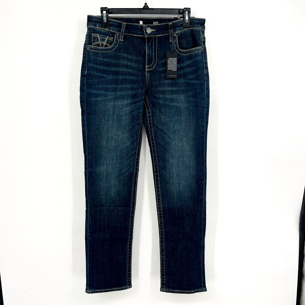 KUT FROM THE KLOTH Women's Stevie Straight Leg Jean Size 6 Blue Wise Wash NWT