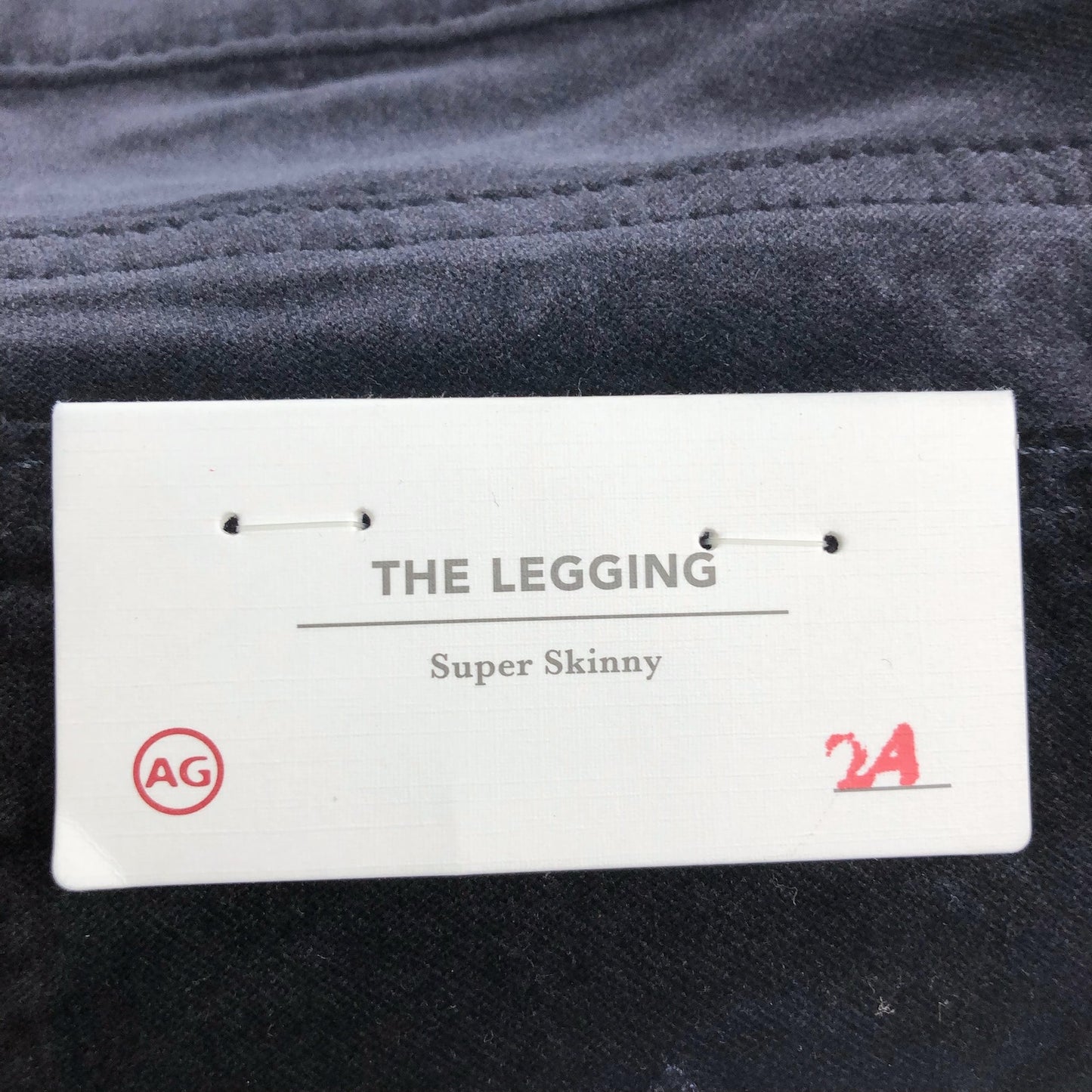 AG ADRIANO GOLDSCHMIED The Legging Velvet Jeans 24R US 00 Black Skinny NWT