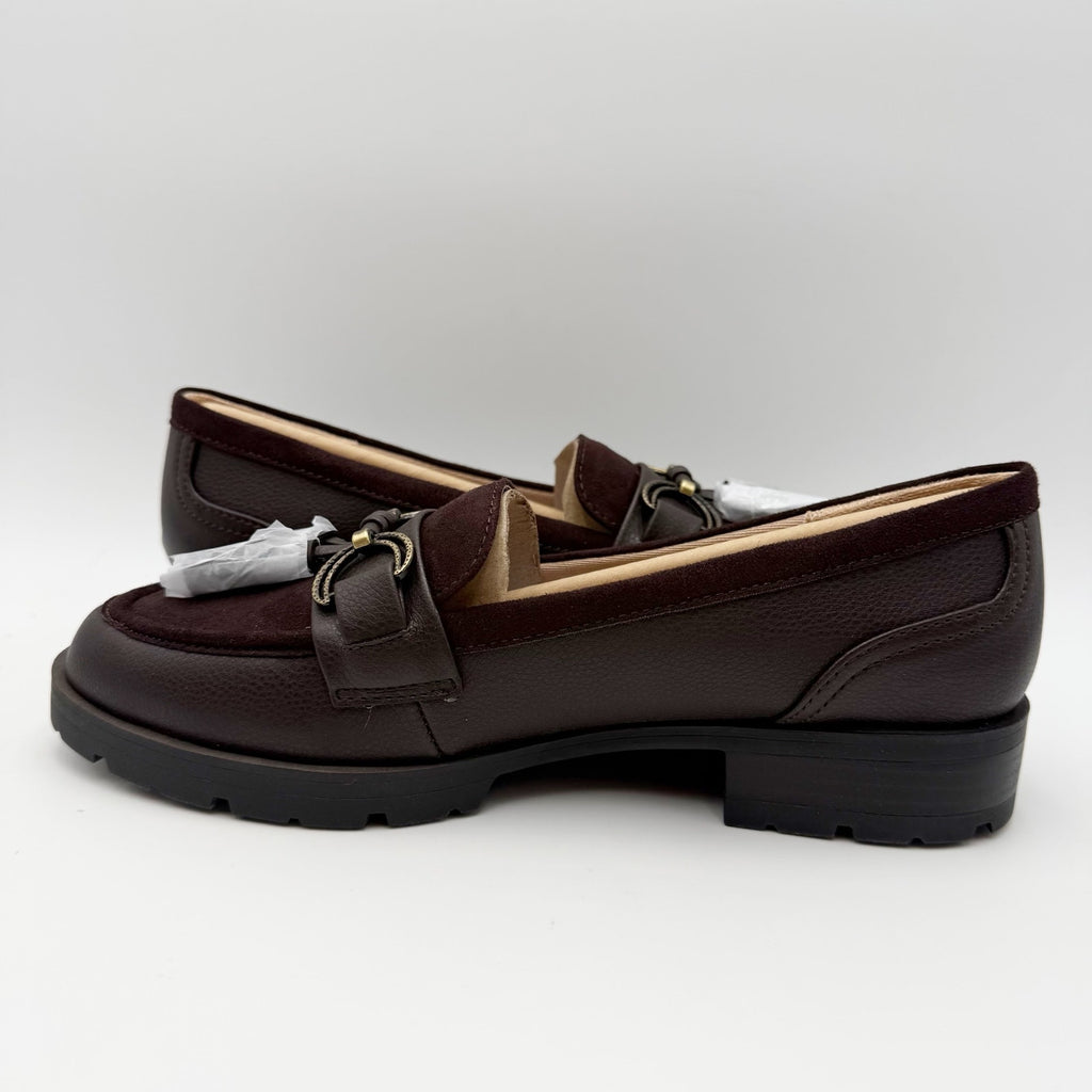 LifeStride Womens Logan Flat Loafers Size 7.5 M EU 38 Chocolate Brown NIB