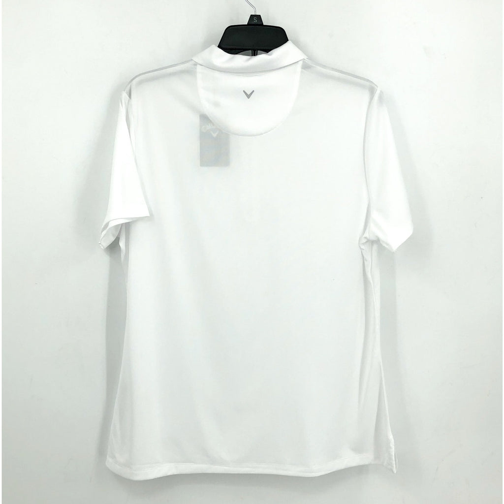 CALLAWAY Quarter Zip Short Sleeve Heather Golf Polo Shirt XL Brillant White NWT