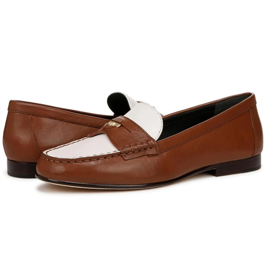 Veronica Beard Womens Penny 2 Loafers Size 10 M Caramel Brown Leather NIB