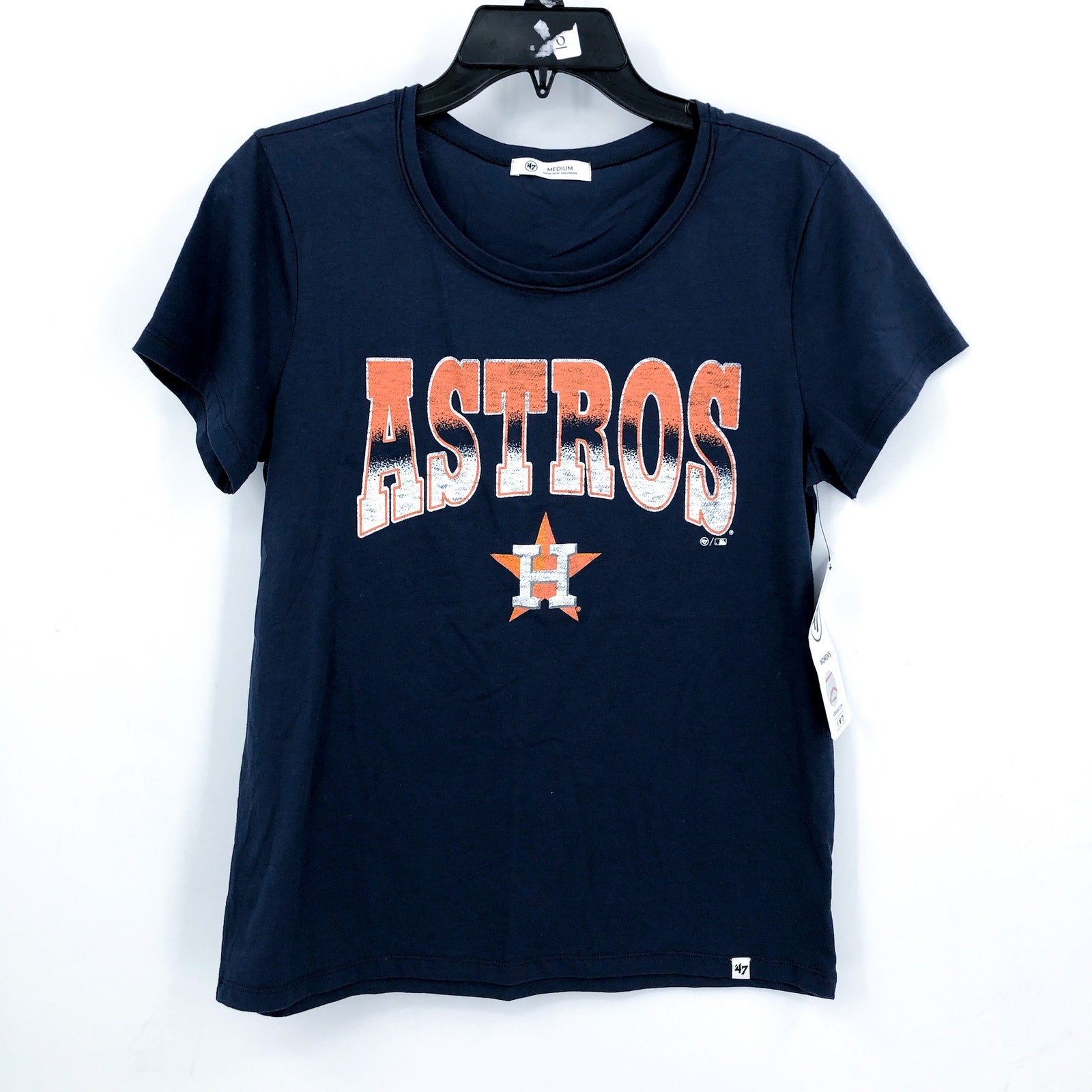 47 BRAND Womens Houston Astros Undertone Frankie T-shirt Medium Atlas Blue NWT