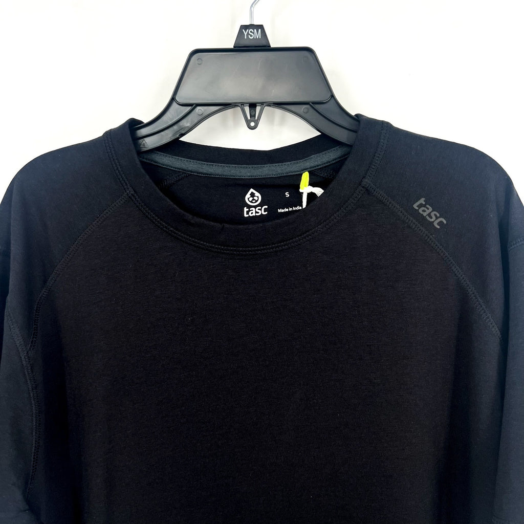 TASC Mens Carrollton Fitness T-Shirt Small Black Short Sleeve Organic Cotton NWT